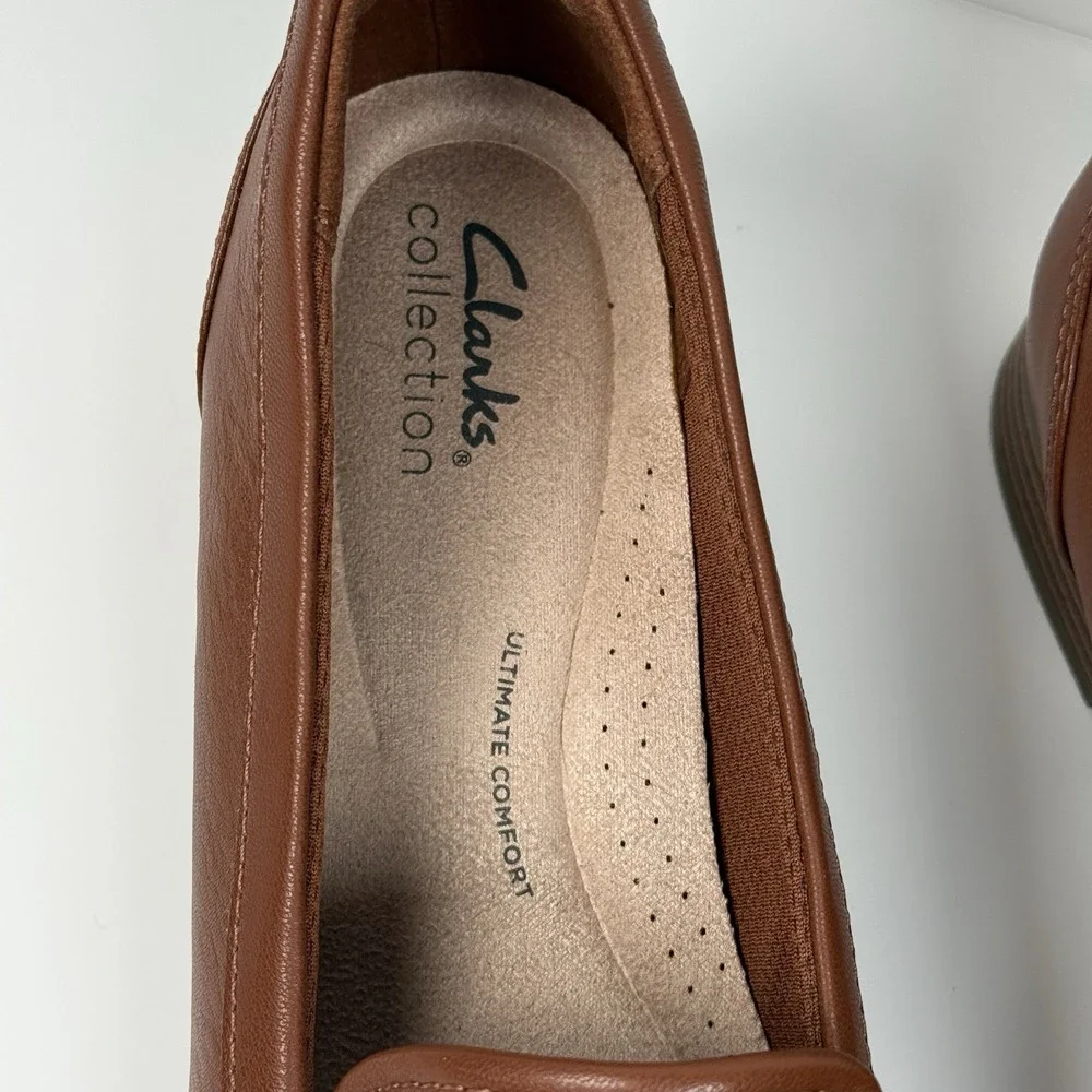Clarks Collection Ultimate Comfort Loafers Flats Cinnamon Brown US 8 UK 5.5 EU 3